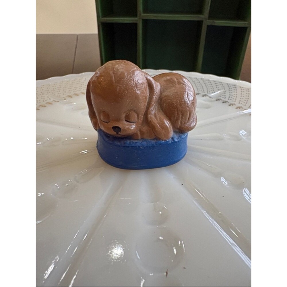 Vintage Sleeping Ceramic Puppy